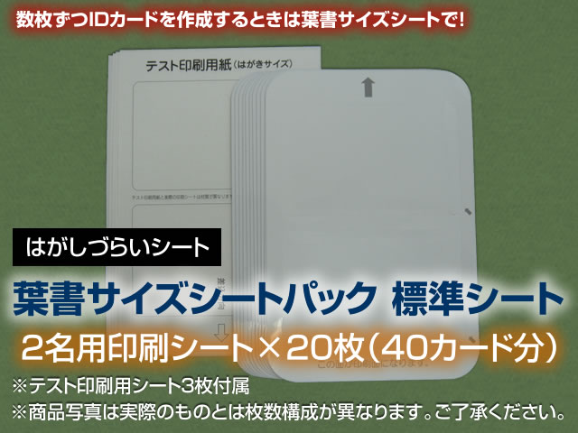 追加シート（葉書サイズ2名×20枚）