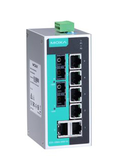 アンマネージドスイッチ、6xRJ45 2xシングルSC