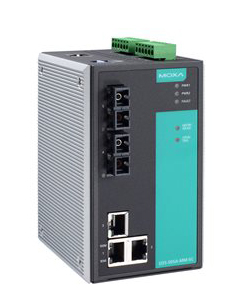 マネージドスイッチ、3xRJ45 2xシングルSC
