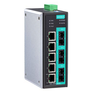 マネージドスイッチ、5xRJ45 3xシングルSC