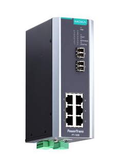 IEC 61850認証 産業用 8ポートマネージド・イーサネットスイッチ/6x10/100BaseT(X)/2x100BaseFXマルチモード/LCコネクタ/24VDC