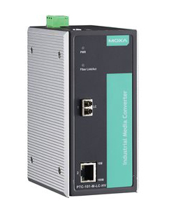 産業用IEC 61850/EN50155イーサネット⇒ファイバーメディアコンバータ/マルチモードLCコネクタ/1アイソレート電源