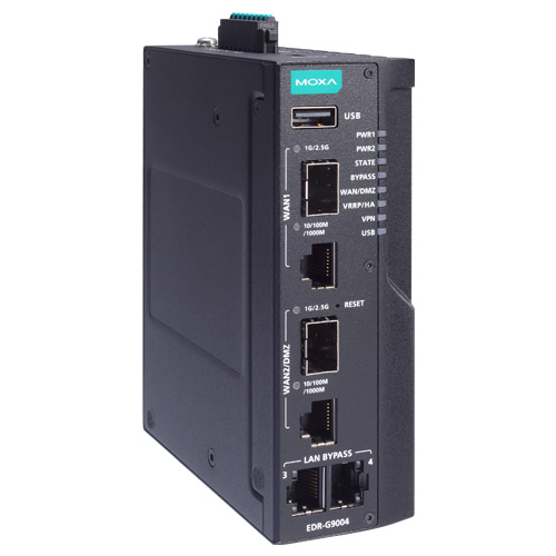 2Gbカッパー+2Gbカッパー/SFPコンボポート搭載 産業用セキュアルーター (ワイド温度モデル)