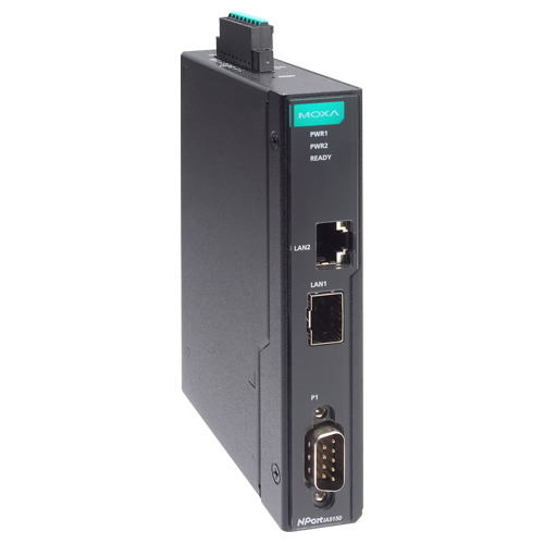 産業オートメーション用 DINレール 1ポート シリアルデバイスサーバー SFP (ワイド温度モデル)