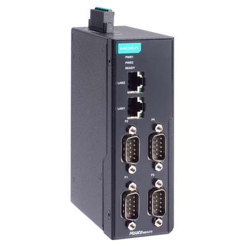 4ポート アドバンスド Modbusゲートウェイ IEC62443-4-2準拠 RJ45×2 DB9