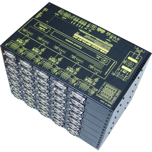 USB（VCOM）/RS232Cマルチプレクサ【絶縁タイプ】(DC10-32V仕様） サーバ機能付RS232C 1：35ch切換器Comon⇔CH間データ転送経路制御器